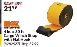 Princess Auto 4 in. x 30 ft Cargo Winch Strap with Flat Hook offer