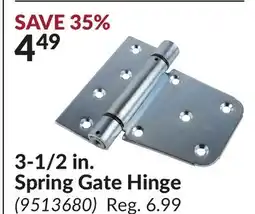 Princess Auto 3-1/2 in. Spring Gate Hinge offer