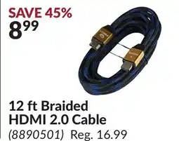 Princess Auto 12 ft Braided HDMI 2.0 Cable offer