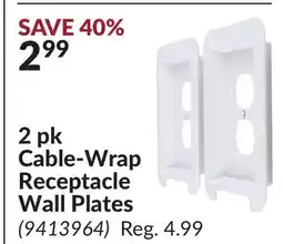 Princess Auto 2 pk Cable-Wrap Receptacle Wall Plates offer