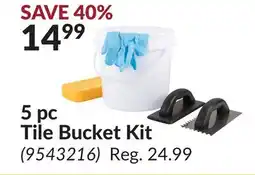 Princess Auto 5 pc Tile Bucket Kit offer