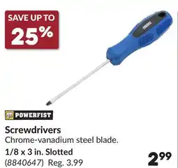 Princess Auto Screwdrivers, 1/8 x 3 in. Slotted offer