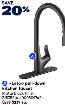 RONA Leto pull-down kitchen faucet offer