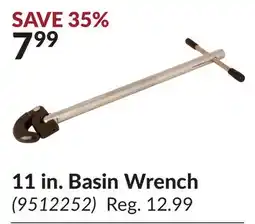 Princess Auto 11 in. Basin Wrench offer
