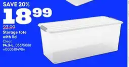 RONA Storage tote with lid 94.3-L offer