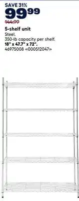 RONA 5-shelf unit offer