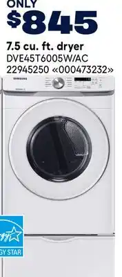 RONA 7.5 cu. ft. dryer offer