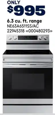 RONA SAMSUNG 6.3 cu. ft. range offer