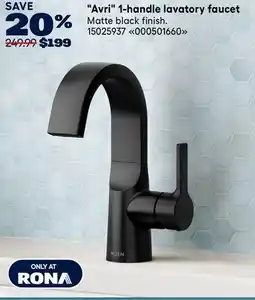 RONA Avri 1-handle lavatory faucet offer