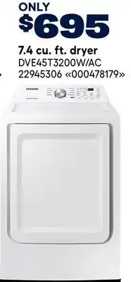 RONA SAMSUNG 7.4 cu. ft. dryer offer
