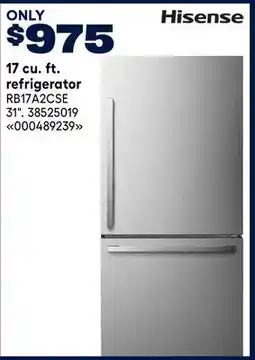 RONA HISENSE 17 cu. ft. refrigerator offer