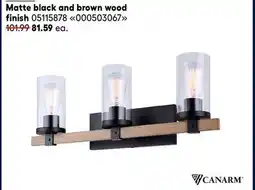 RONA Matte black and brown wood finish offer