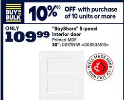 RONA BayShore 5-panel interior door 30'' offer