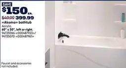 RONA Akoma bathtub offer