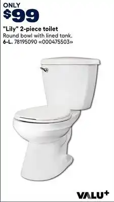 RONA Lily 2-piece toilet 6-L offer