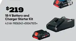 RONA BOSCH 18-V Battery and Charger Starter Kit offer