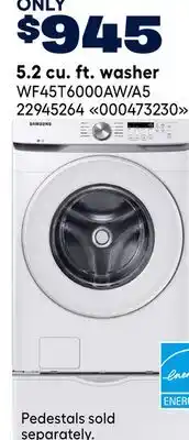 RONA Samsung 5.2 cu. ft. washer offer