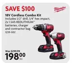 Home Hardware 18V Cordless Combo Kit offer
