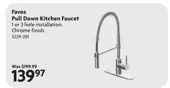 Home Hardware Favos Pull Down Kitchen Faucet offer