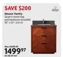 Home Hardware Mason Vanity offer