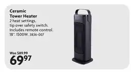 Home Hardware Ceramic Tower Heater offer