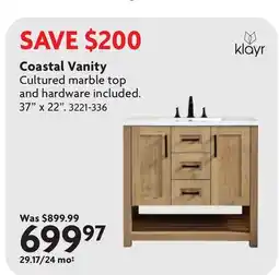 Home Hardware Coastal Vanity offer