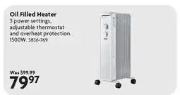 Home Hardware Oil Filled Heater offer