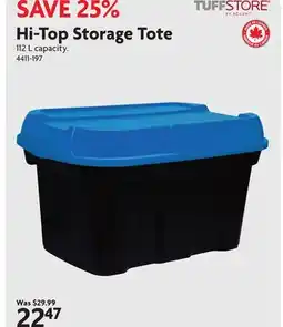Home Hardware Hi-Top Storage Tote offer