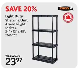 Home Hardware Light Duty Shelving Unit offer