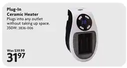 Home Hardware Plug-In Ceramic Heater offer