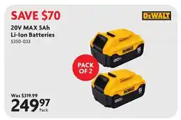Home Hardware 20V MAX 5Ah Li-Ion Batteries offer