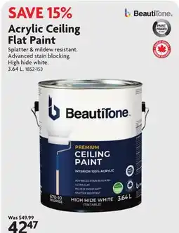 Home Hardware Acrylic Ceiling Flat Paint offer