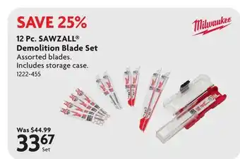 Home Hardware 12 Pc. SAWZALL Demolition Blade Set offer