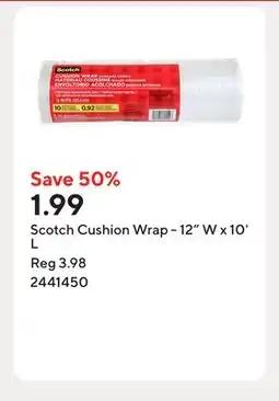 Staples Scotch Cushion Wrap - 12 W x 10' L offer