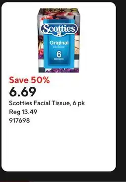 Staples Scotties Facial Tissue, 6 pk offer