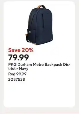 Staples PKG Durham Metro Backpack District - Navy offer