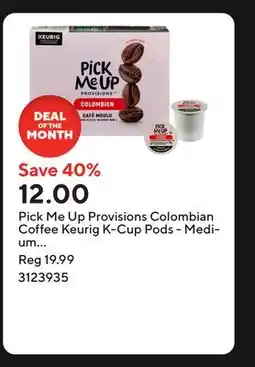 Staples Pick Me Up Provisions Colombian Coffee Keurig K-Cup Pods - Medium Roast - 24 Count offer