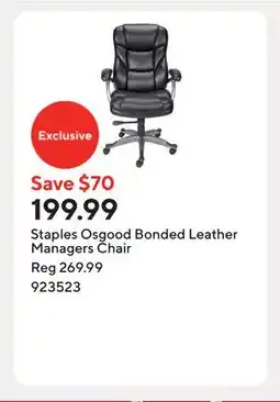 Staples Staples Osgood Bonded Leather Managers Chair offer