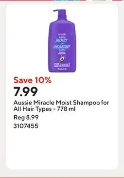 Staples Aussie Miracle Moist Shampoo for All Hair Types - 778 ml offer