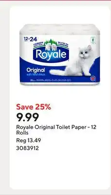 Staples Royale Original Toilet Paper - 12 Rolls offer