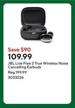 Staples JBL Live Free 2 True Wireless Noise Cancelling Earbuds offer