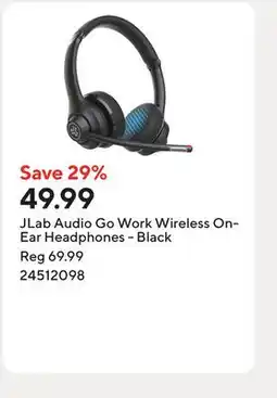 Staples JLab Audio Go Work Wireless On-Ear Headphones - Black offer