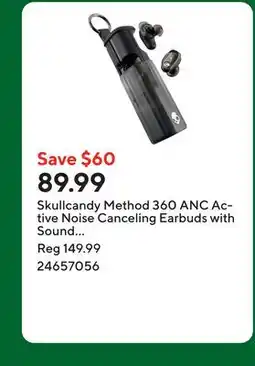 Staples Skullcandy Method 360 ANC Active Noise Canceling Earbuds with Sound by Bose offer