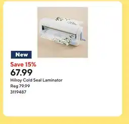 Staples Hilroy Cold Seal Laminator offer