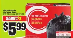 Chalo FreshCo Compliments Garbage Bags 20-40 pk offer