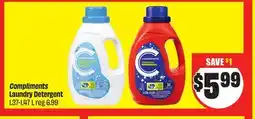 Chalo FreshCo Compliments Laundry Detergent 1.37-1.47 L offer
