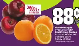 Chalo FreshCo Navel Oranges Product of USA Red Prince Apples Product of Ontario Canada Extra Fancy 1.94/kg offer