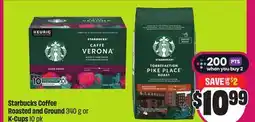 Chalo FreshCo Starbucks Coffee Roasted and Ground 340 g or K - Cups 10 pk offer