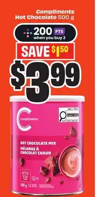 Chalo FreshCo Compliments Hot Chocolate 500 g offer