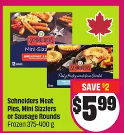 Chalo FreshCo Schneiders Meat Pies, Mini Sizzlers or Sausage Rounds Frozen 375-400 g offer